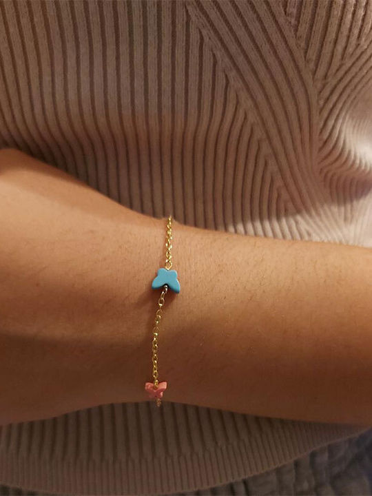 Ios Kids Gold Plated Silver Chain Bracelet with Cross for Girl