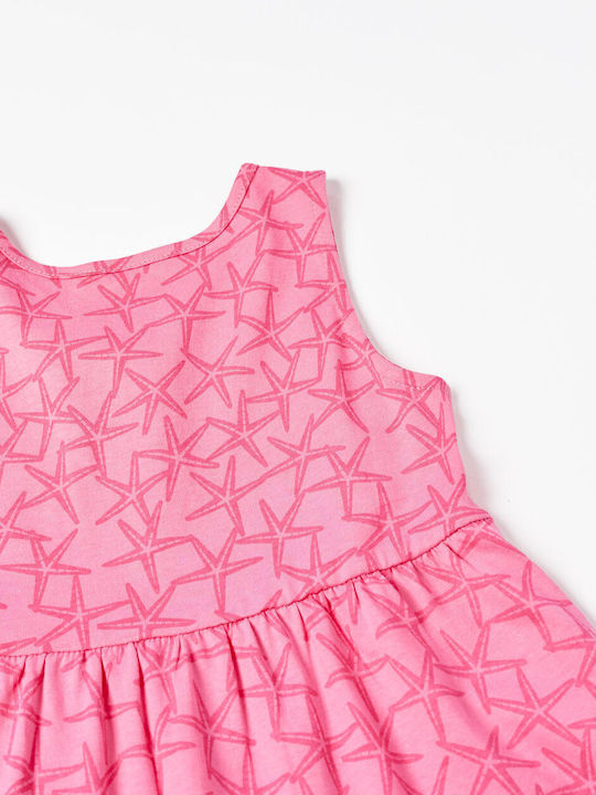 Set Kinderkleider Ärmellos Rosa