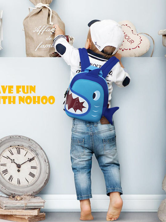 NOHOO Schulranzen Rucksack Kindergarten Blau 23,5 x 7,5 x 25cm