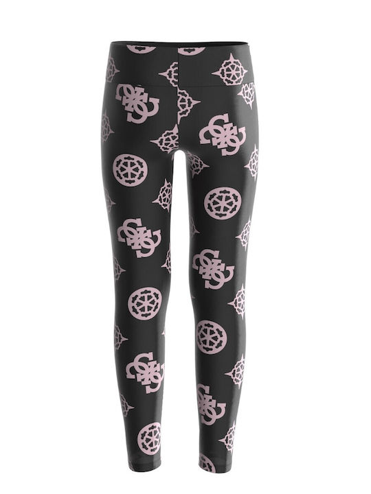 Guess Leggings pentru Copii Lung Negru