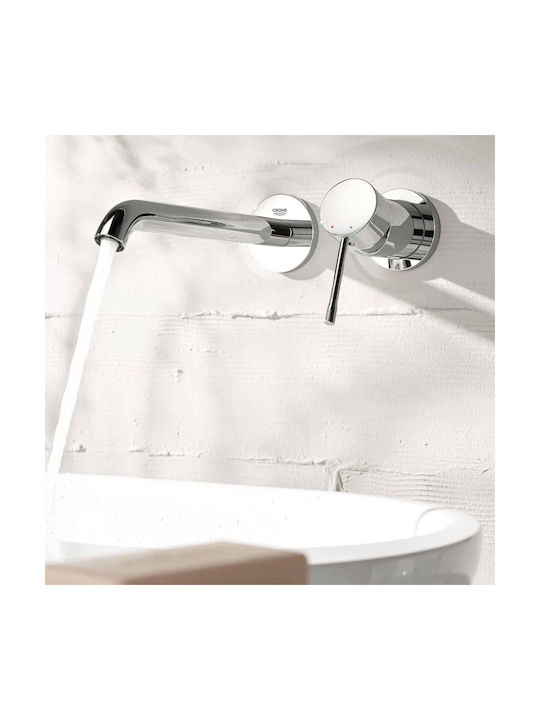 Grohe Essence Σετ Μίκτης & Στόμιο Εντοιχισμού για Νιπτήρα 1 Εξόδου Ασημί