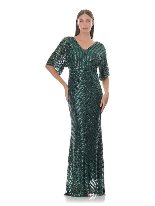 Farmaki Summer Maxi Evening Dress Green