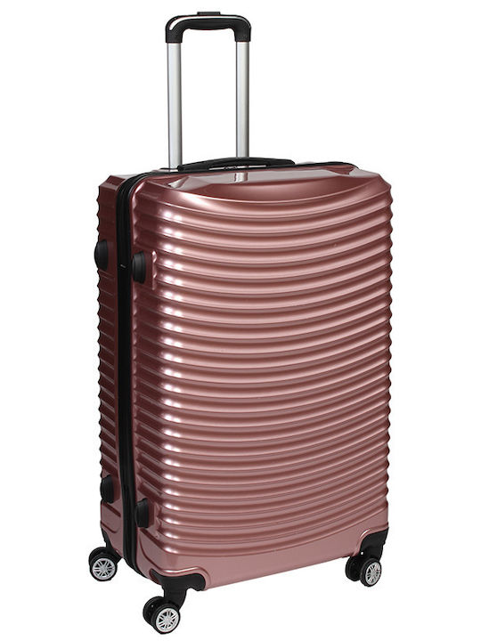Keskor Valiză Mare De Călătorie Dură Rose Gold Cu 4 Roți Înălțime 76cm