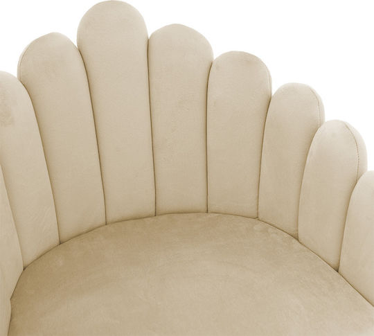 Briella Dining Room Velvet Chair Ecru 61x51x85cm