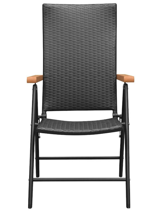 Dining Room Set for Small Outdoor Spaces 3 Pieces Black