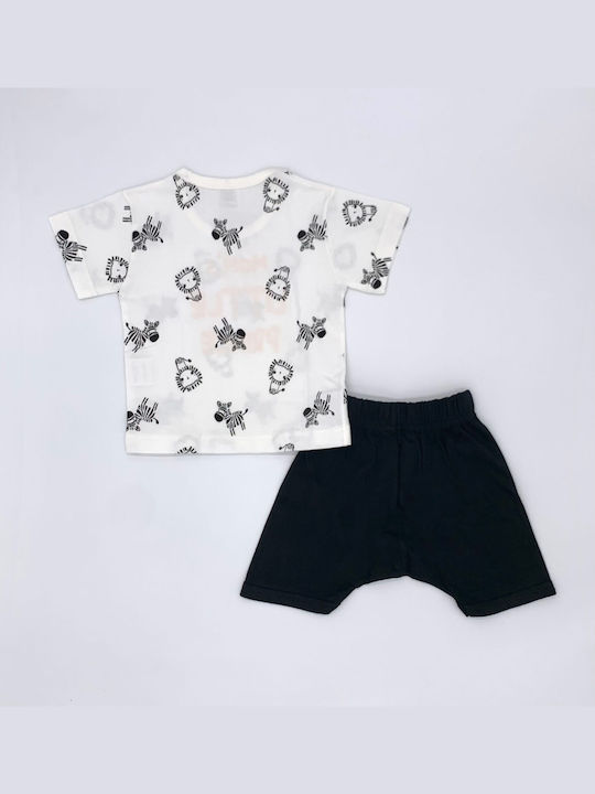 Cotton Planet Kids Set with Shorts Summer 2pcs Ecru