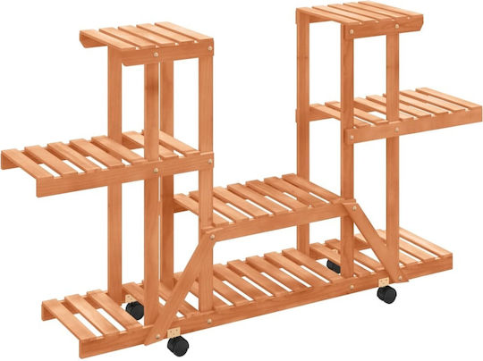 vidaXL Ραφιέρα Γλάστρας Ξύλινη Καφέ 110x25x78εκ.