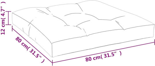 vidaXL Gartenstuhlkissen Sitzbank-Kissen Beige 80x80cm