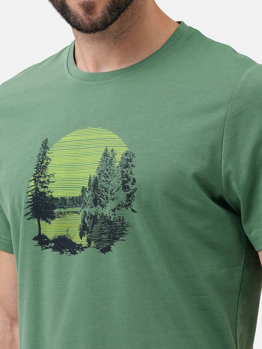 Odlo T-shirt Bărbătesc cu Mânecă Scurtă Verde