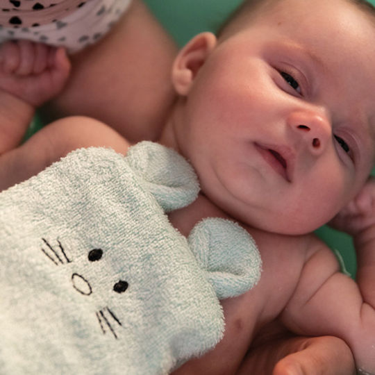 Babyono Βρεφικό Γάντι Μπάνιου Πράσινο