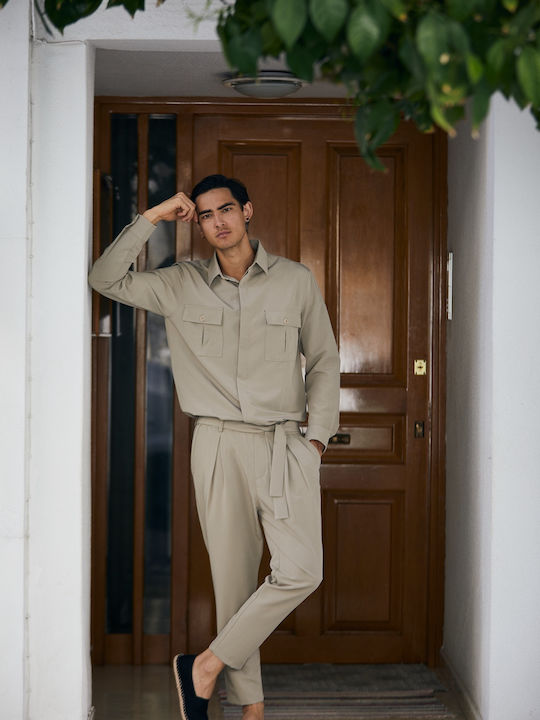 Long-sleeved Shirt Beige