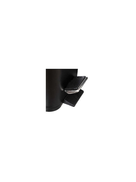 5Five Waste Bin Waste Metallic with Pedal Black 5lt 1pcs