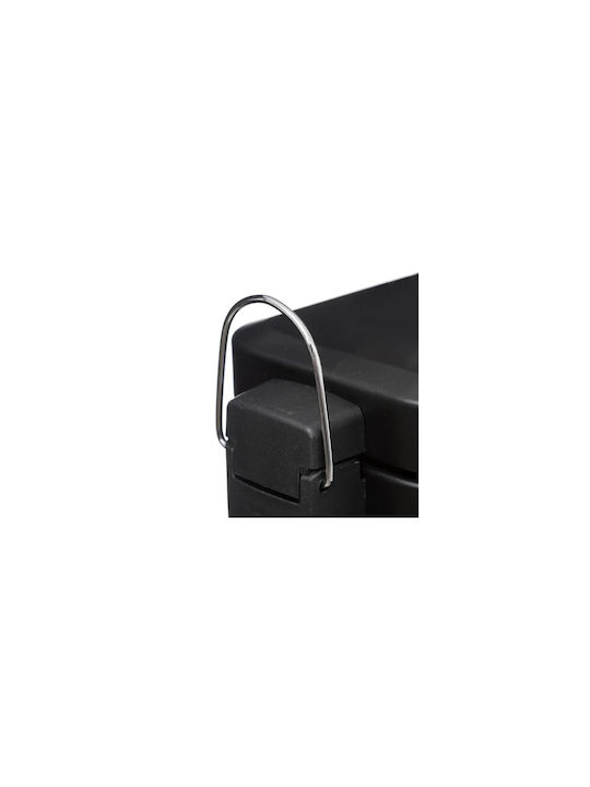 5Five Waste Bin Waste Metallic with Pedal Black 5lt 1pcs