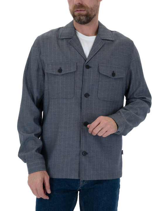 Les Deux Baumwoll Overshirt Grau