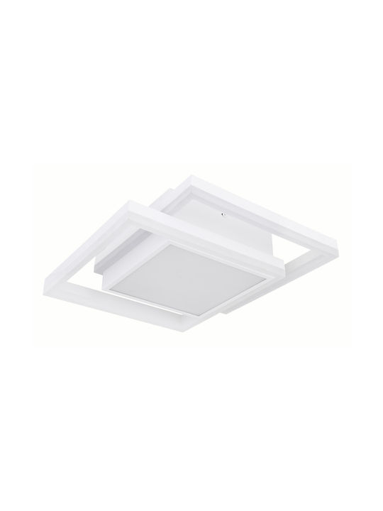 Globo Lighting Таванно осветление Бяла с Вграден LED и Дистанционно Управление