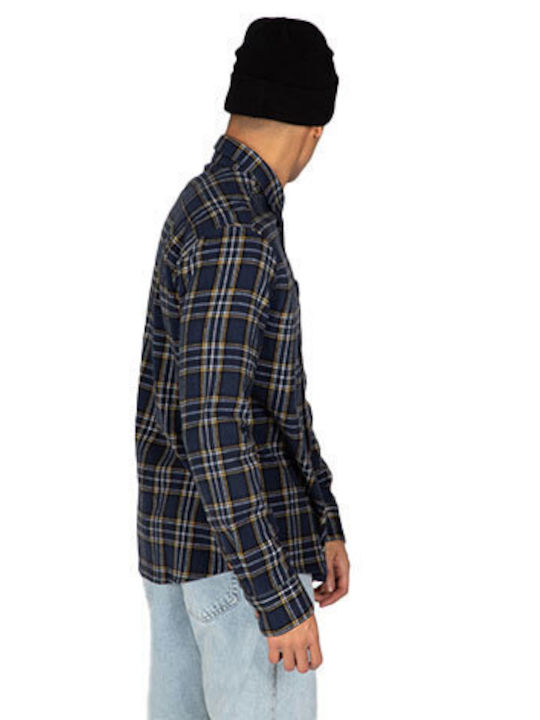 Protest Men's Shirt Long Sleeve Checked Blue