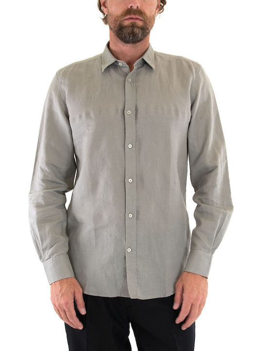 Antony Morato Men's Shirt Long Sleeve Cotton Gray