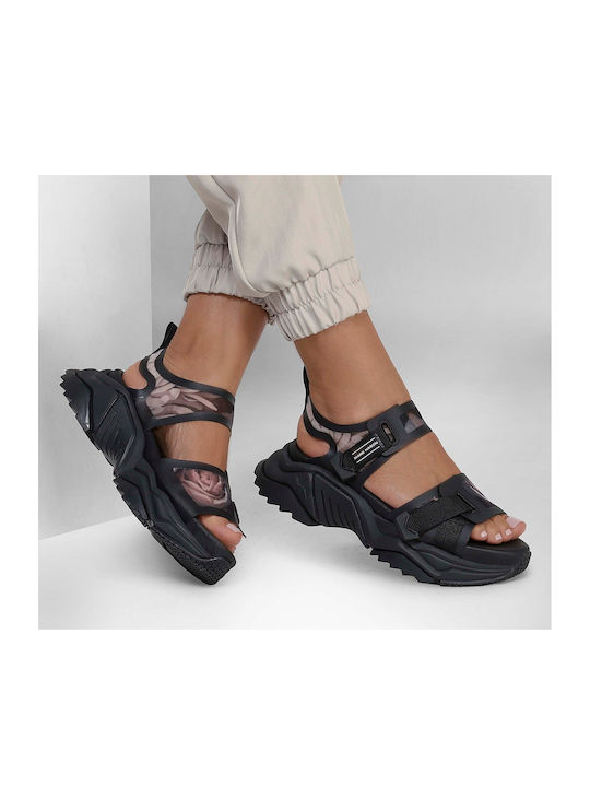 Skechers Damen Flache Sandalen in Schwarz Farbe