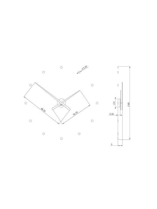 Nomon Ceas de Perete Plastic Galben