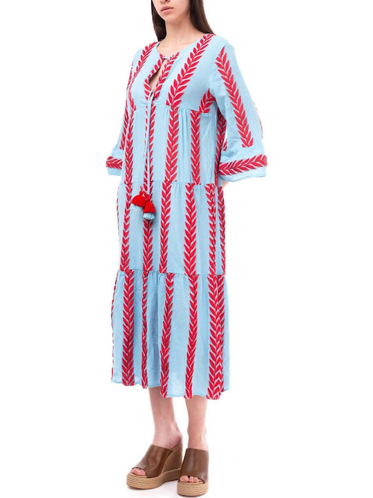 Sommer Midi Damenkleid Türkis