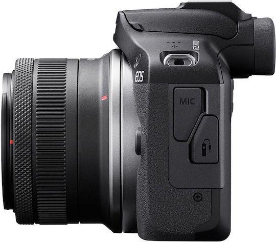 Canon EOS R100 Mirrorless Camera Kit (RF-S 18-45mm f/4.5-6.3 IS STM + RF-S 55-210mm f/5-7.1 IS STM) Black