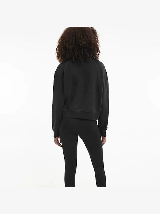 Calvin Klein Cropped Γυναικείο Φούτερ Μαύρο