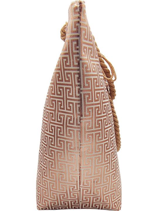 Gift-Me Fabric Beach Bag with Wallet Gold