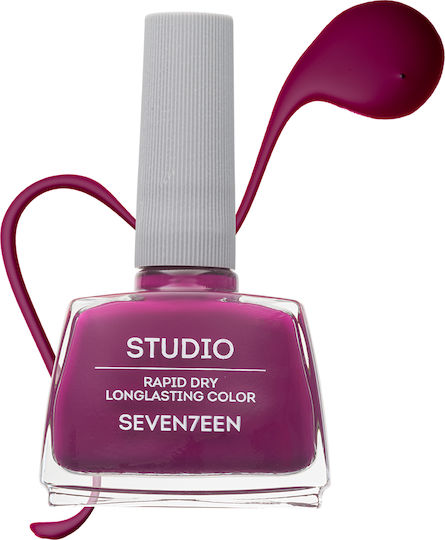 Seventeen Studio Rapid Dry Lasting Color Gloss Βερνίκι Νυχιών Quick Dry Μωβ 140 12ml
