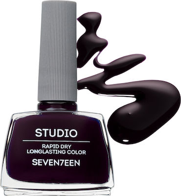 Seventeen Studio Rapid Dry Lasting Color Gloss Βερνίκι Νυχιών Quick Dry Μωβ 165 12ml