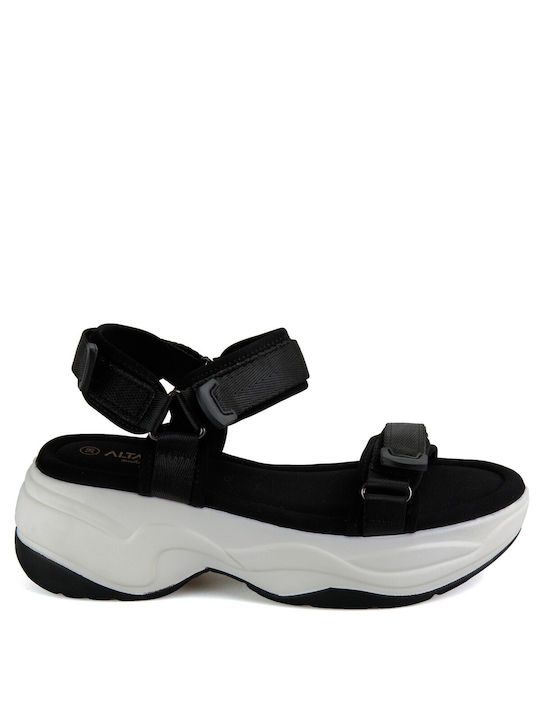 Silia D Flatforms Sporty Women's Sandals Black