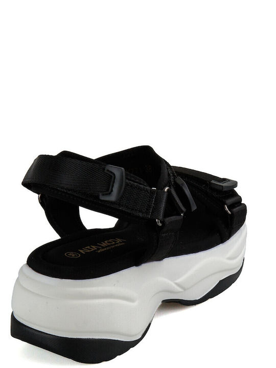 Women's Flat Sandals Flatforms Black