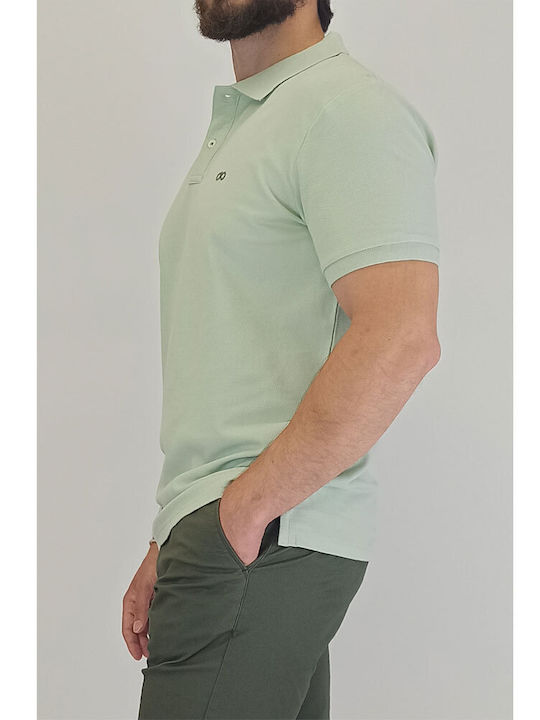 Double Herren Kurzarmshirt Polo Light Mint