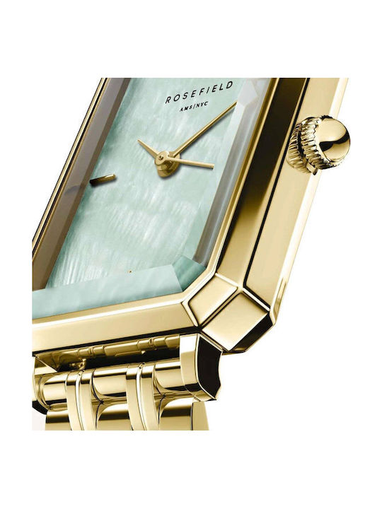 Rosefield Women's Watch with Gold Metal Bracelet