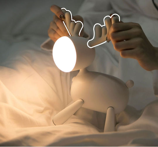 Aoke Beleuchtet Weihnachtliche Figur Rentier Weiß Höhe 24cm