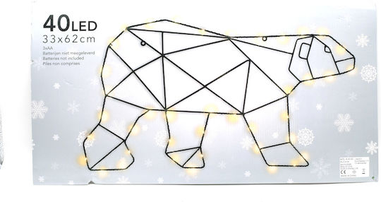 blokker Iluminată De Crăciun Metalică Figurină Înălțime 62cm.