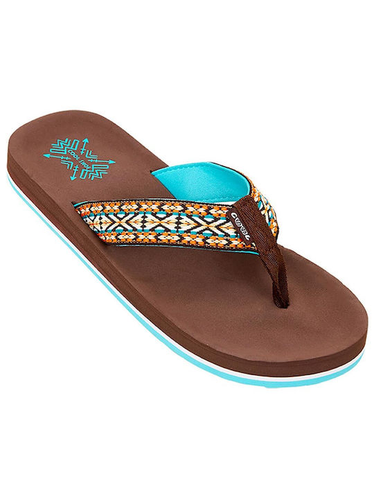 Cool Frauen Flip Flops in Braun Farbe