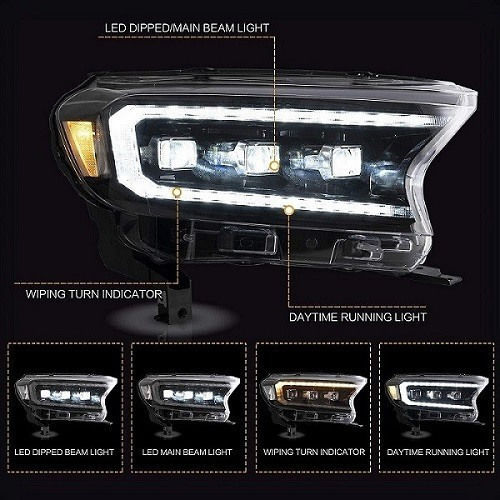 Vland Μπροστινά Φανάρια Led για Ford Ranger 2τμχ