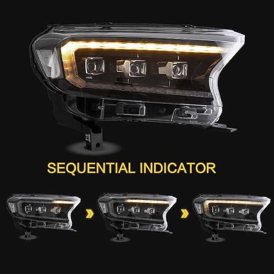 Vland Μπροστινά Φανάρια Led για Ford Ranger 2τμχ
