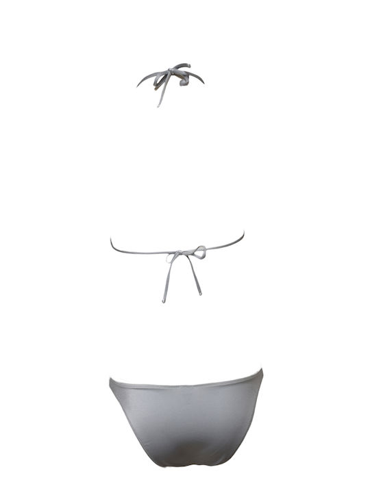 Set Bikini Τριγωνάκι Ασημί