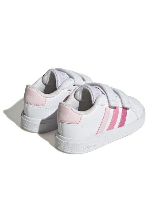 Adidas Παιδικά Sneakers Grand Court 2.0 με Σκρατς White / Pink