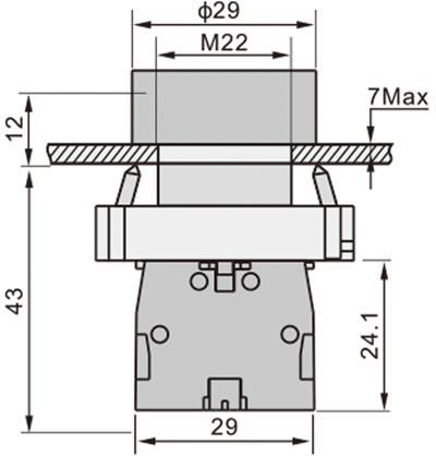 BA41 KND Industrial Push Button 03.002.0131