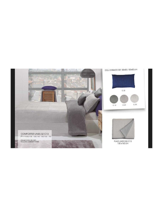 Manterol Casa Κουβερτοπάπλωμα με Γέμιση Microfiber Υπέρδιπλο 235x270εκ. Μπλε