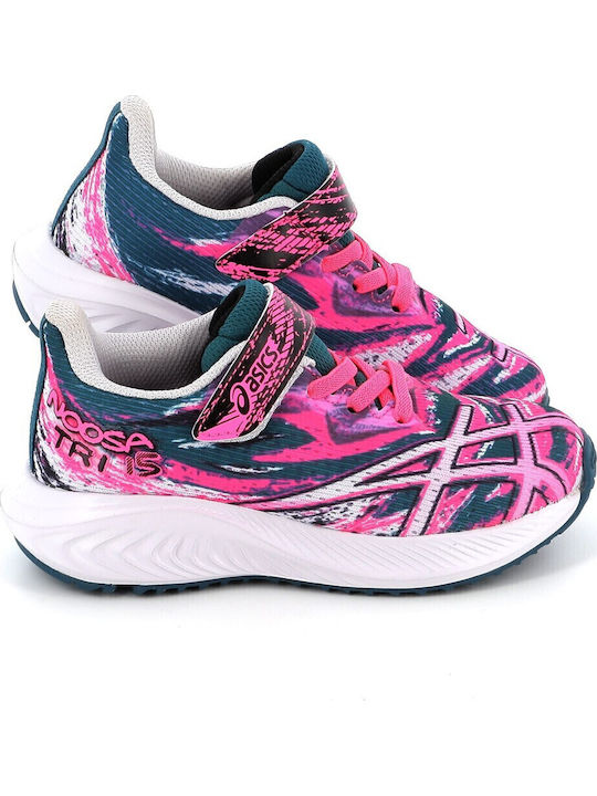 Pre Noosa Tri 15 PS Kids Sports Shoes Running with Hoop & Loop Closure Hot Pink / Lilac Hint