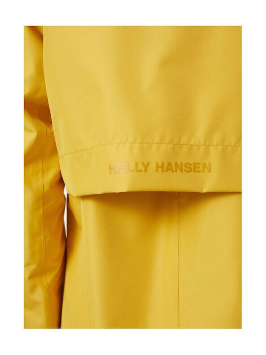 Lisburn Women's for Hiking Long Parka Jacket Waterproof for Spring or Autumn with Hood Yellow