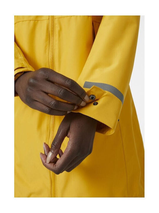 Lisburn Women's for Hiking Long Parka Jacket Waterproof for Spring or Autumn with Hood Yellow