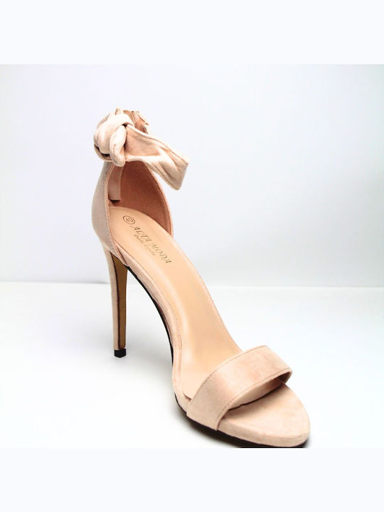 Plato Damen Sandalen mit hohem Absatz in Beige Farbe