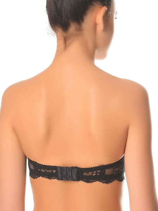 Leilieve Frou Frou 800 Sticker Sticker Strapless Bra with Light Padding Underwire Black