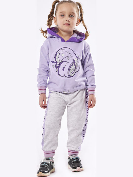 Kinder Sweatpants Set - Jogginganzug Flieder 2Stück