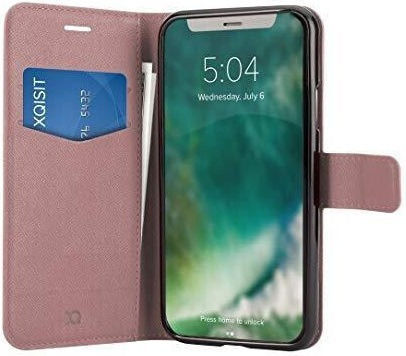 Xqisit Wallet Δερματίνης / Σιλικόνης Ροζ (iPhone XS Max)