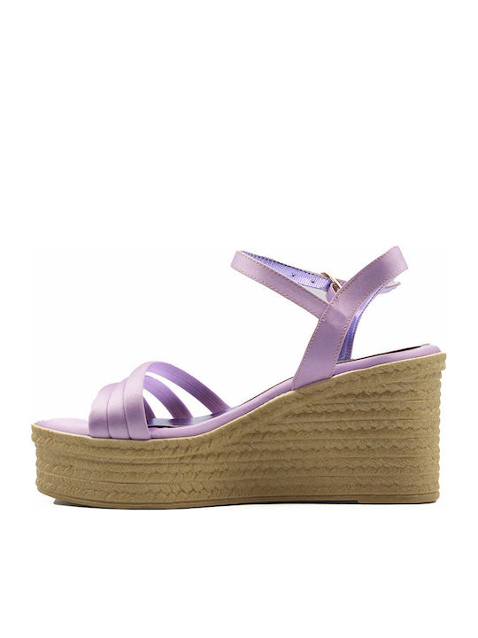 Women's Ankle Strap Platforms Purple